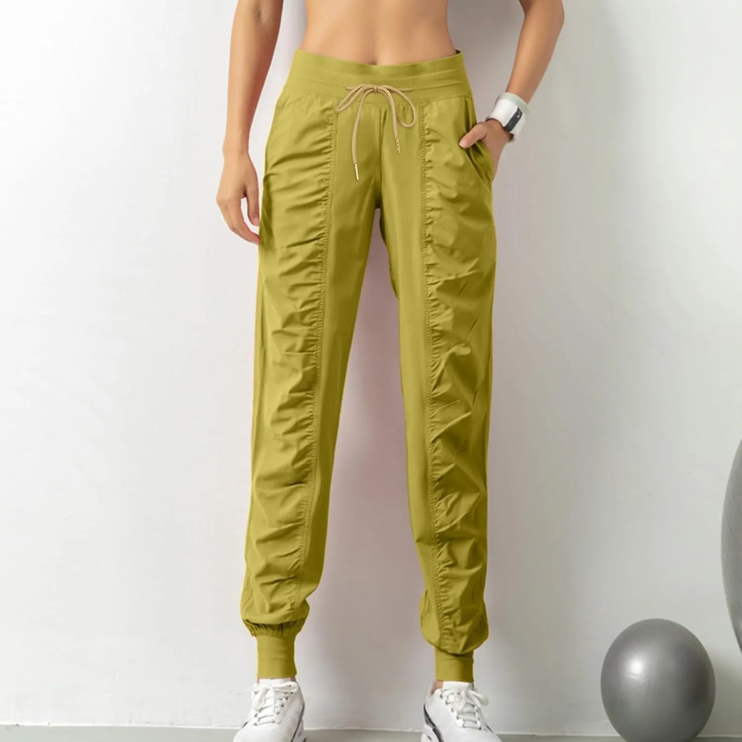 Women Cotton Linen Summer Striped Palazzo Lounge Pants Elastic Waist Stretchy Plus Size Trouser Trendy