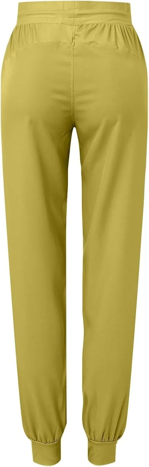 Women Cotton Linen Summer Striped Palazzo Lounge Pants Elastic Waist Stretchy Plus Size Trouser Trendy