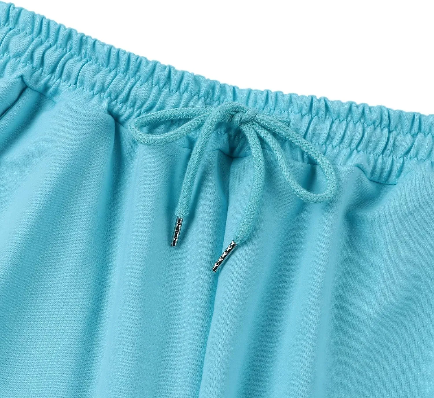 Women Jogger Sweatpants Solid High Waist Drawstring Baggy Pants Cinch Bottom Runing Workout Trousers with Pockets