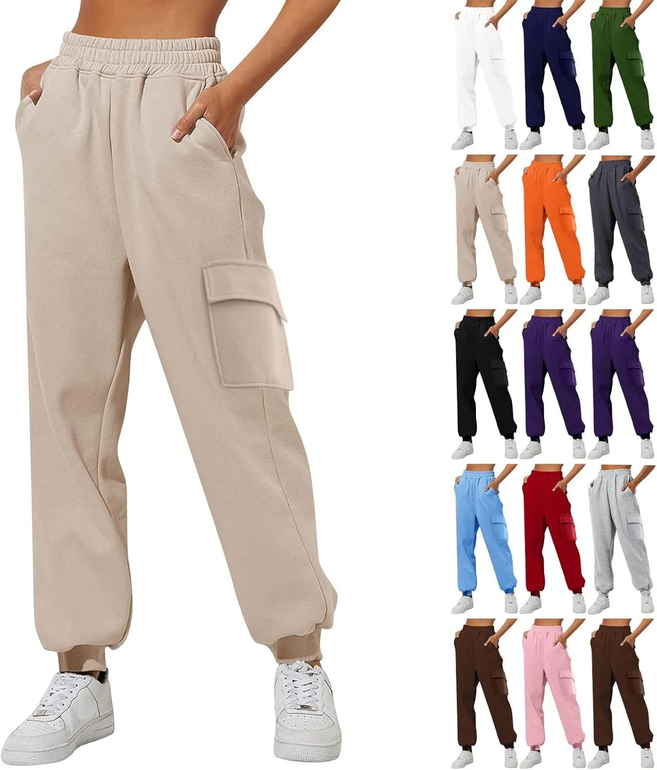 Women Linen Blend Summer Striped Palazzo Pants Elastic Waist Ankle Length Loose Fit Pants Trendy