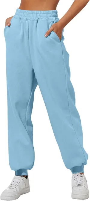 Women Linen Summer Loose Flowy Pant Trousers Low Waist Stretchy Straight Slim-Fit Pants Trendy