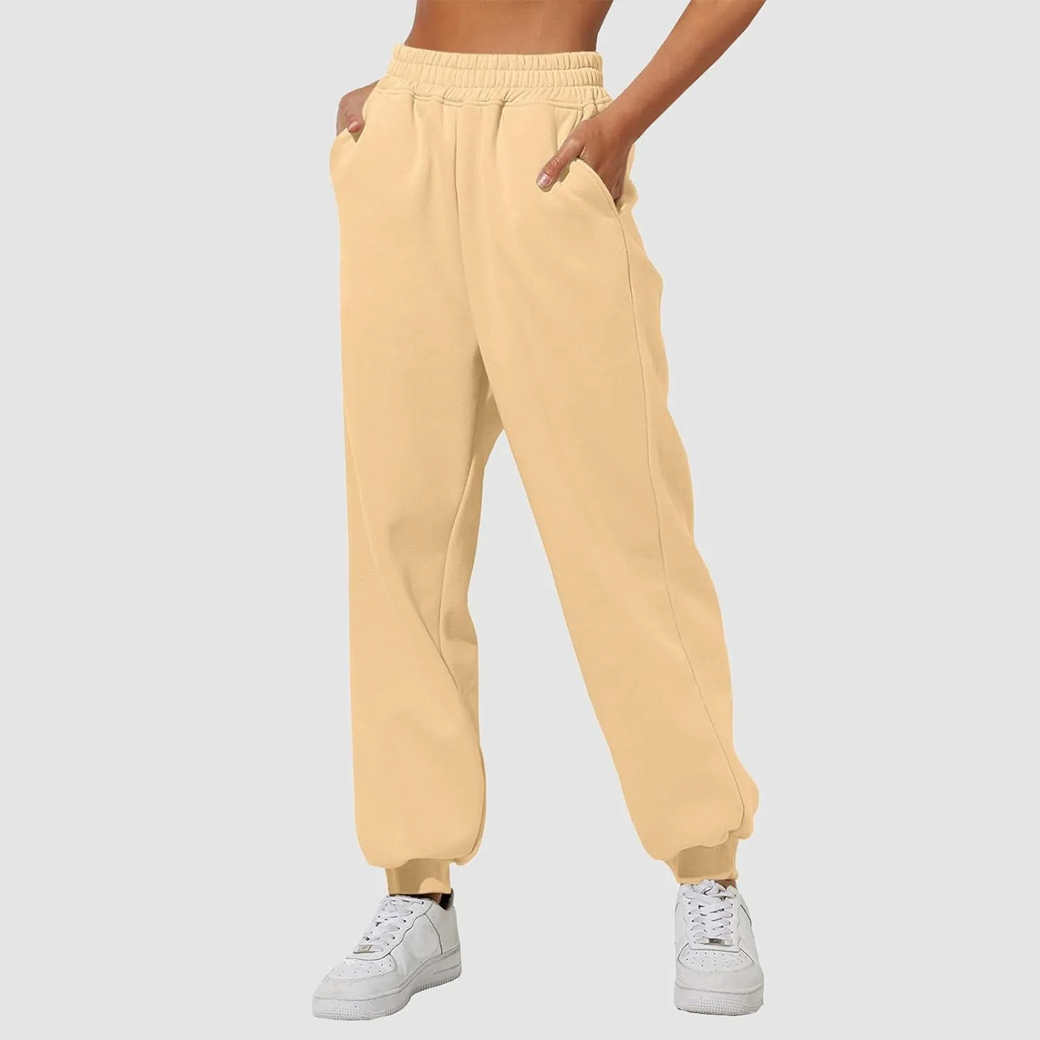 Women Linen Summer Loose Flowy Pant Trousers Low Waist Stretchy Straight Slim-Fit Pants Trendy