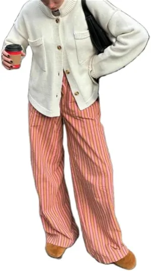 Women Plaid Wide Leg Pants High Waist Drawstring Pants Casual Lounge Pants Loose Trousers Sweatpants Bottoms