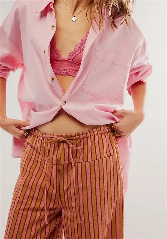Women Plaid Wide Leg Pants High Waist Drawstring Pants Casual Lounge Pants Loose Trousers Sweatpants Bottoms