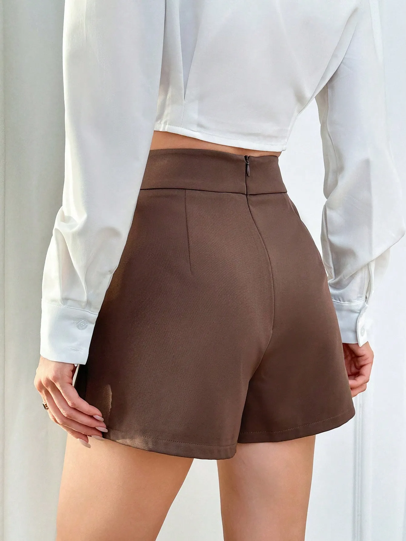 Women's Button Detail Pocket Shorts