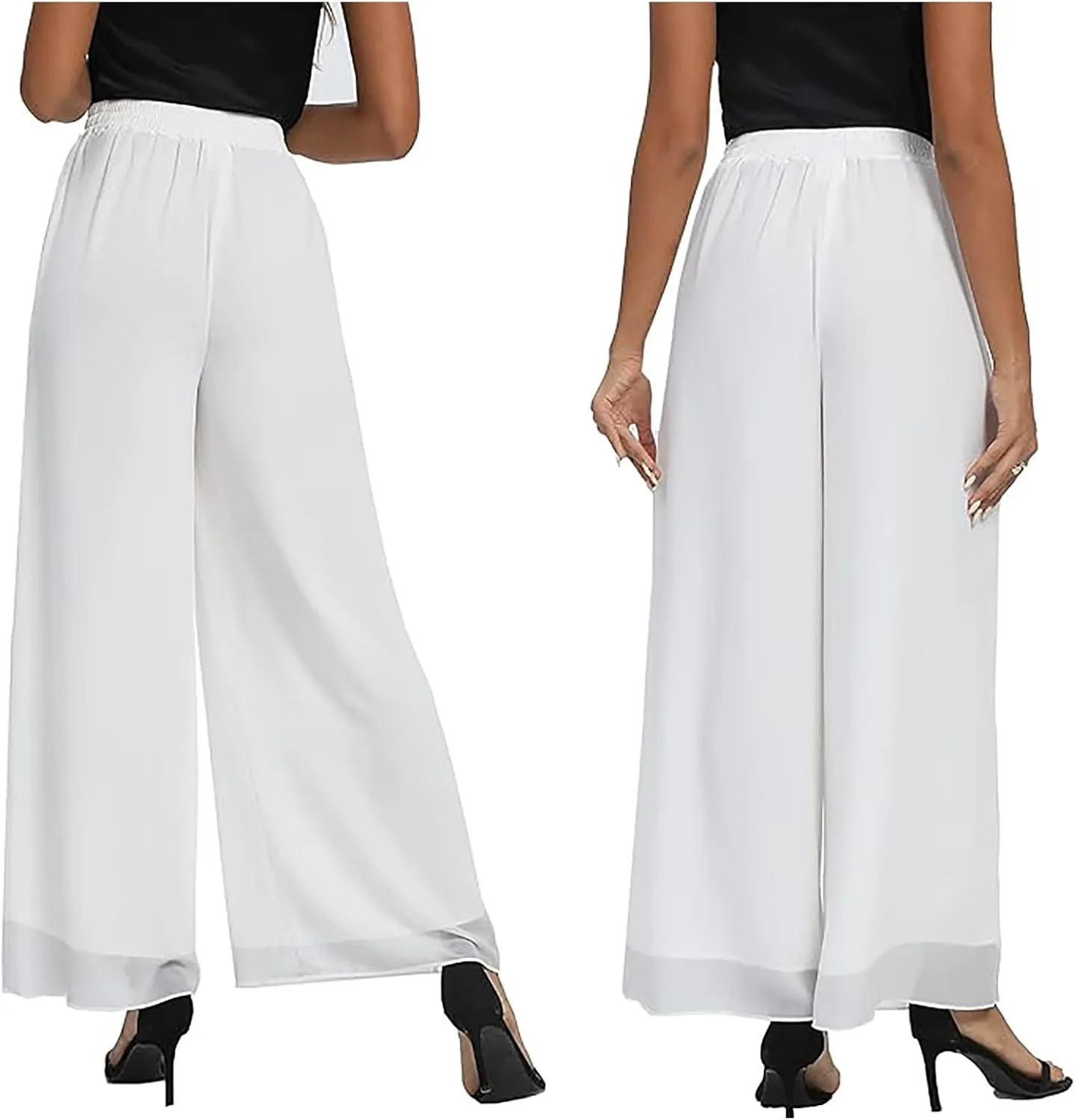 Womens Linen Summer Trendy Pants High Waist Straight Slim Fit Pants Beach