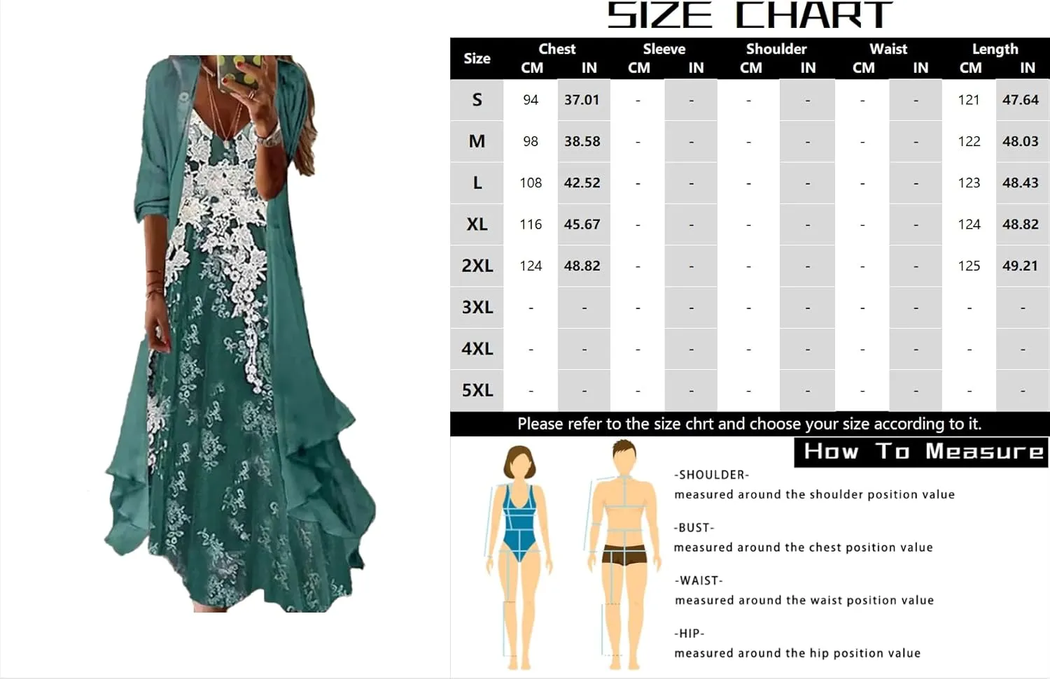 Women's Spring Floral Print Wedding Guest Dress 2 Piece Set with Chiffon Cardigan Elegant Flowy Maxi Dresses
