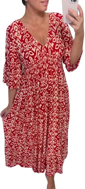 ZOCANIA Women's Plus Size Azect Print Boho Floral Maxi Dress Lantern Long Sleeve Geometric Fall Button Down Flowy Shirt Dress